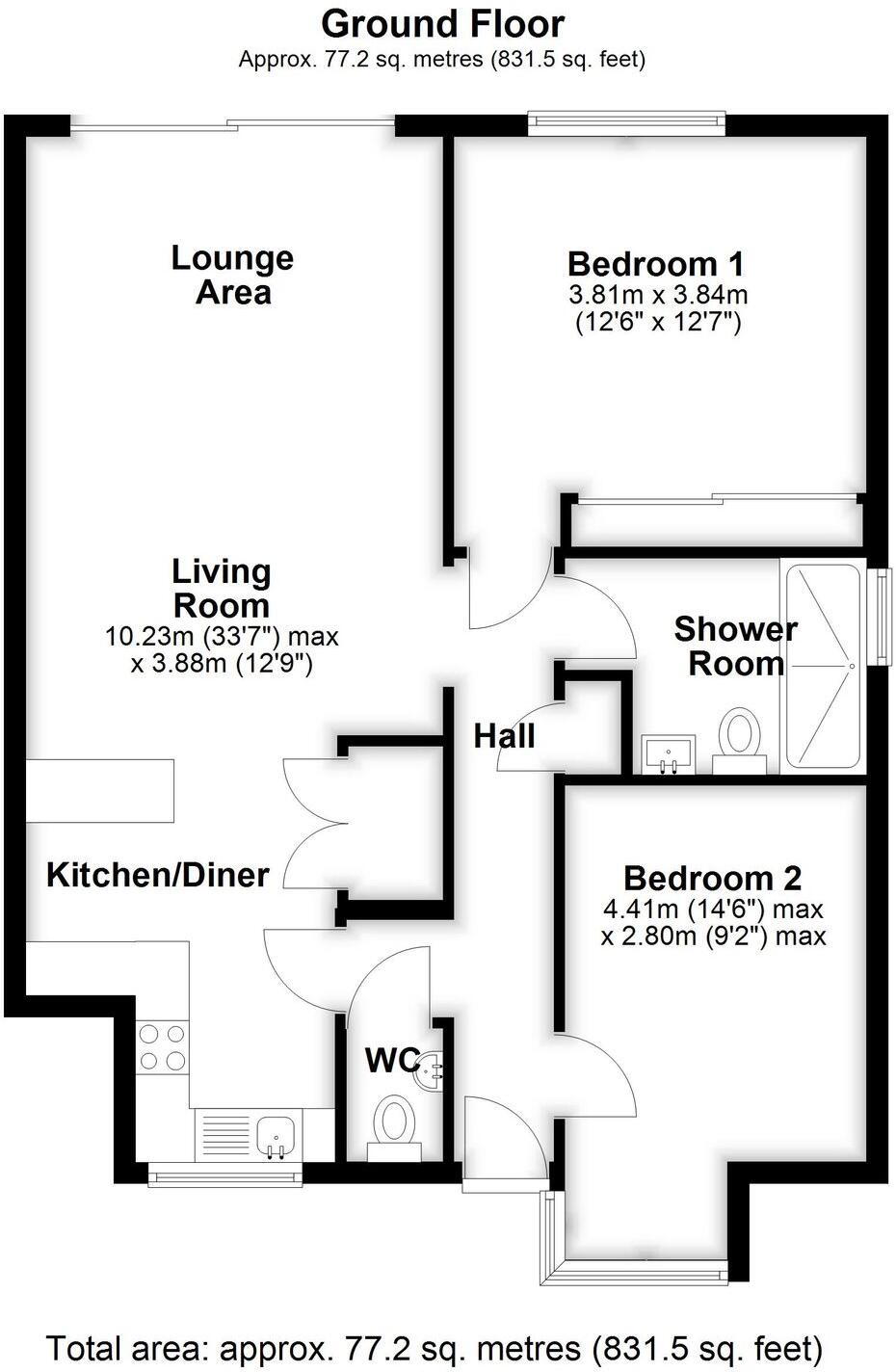 Coverdale Gardens, Park Hill floorplan