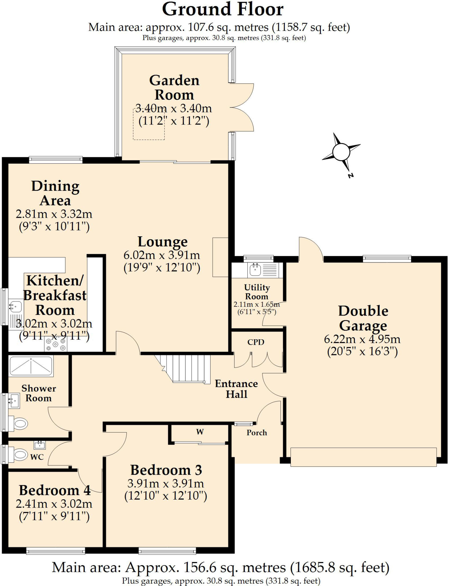 The Avenue, West Moors, Ferndown, Dorset, BH22 floorplan