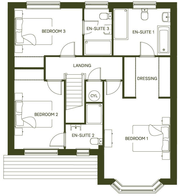 Rydal View, Colwyn Bay floorplan
