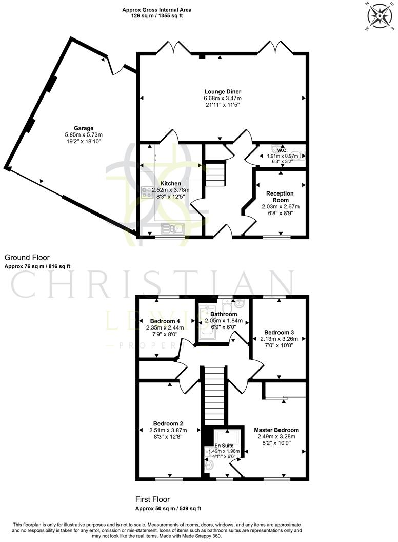 Gladstone Avenue, Evesham floorplan