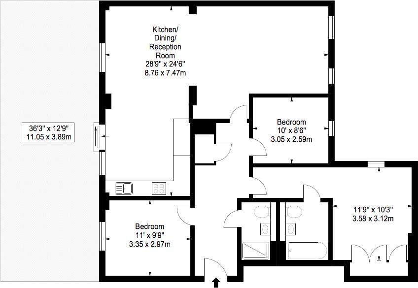 Merchant Square, East Harbet Road, Paddington floorplan