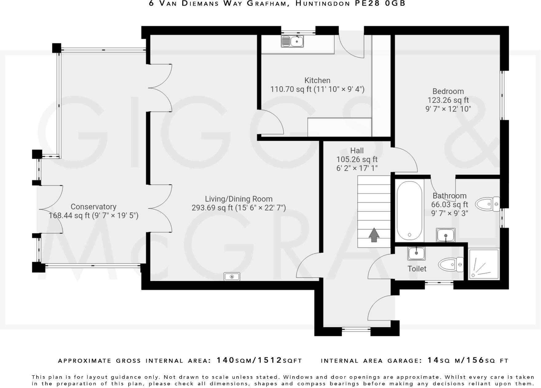 Van Diemens Way, Grafham, Huntingdon, Cambridgeshire, PE28 0GB floorplan