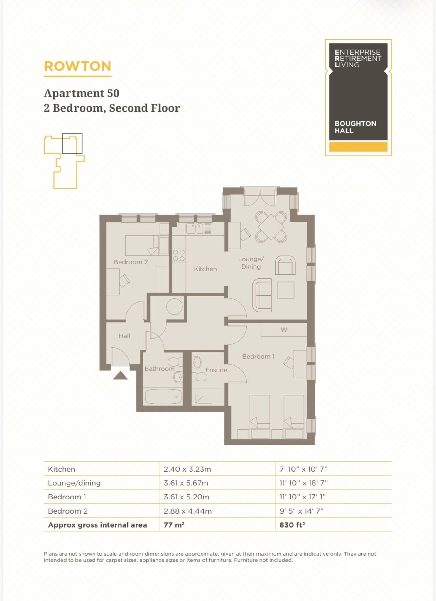 Apt 50, Boughton Hall Filkins Lane, Chester - CH3 5BG floorplan