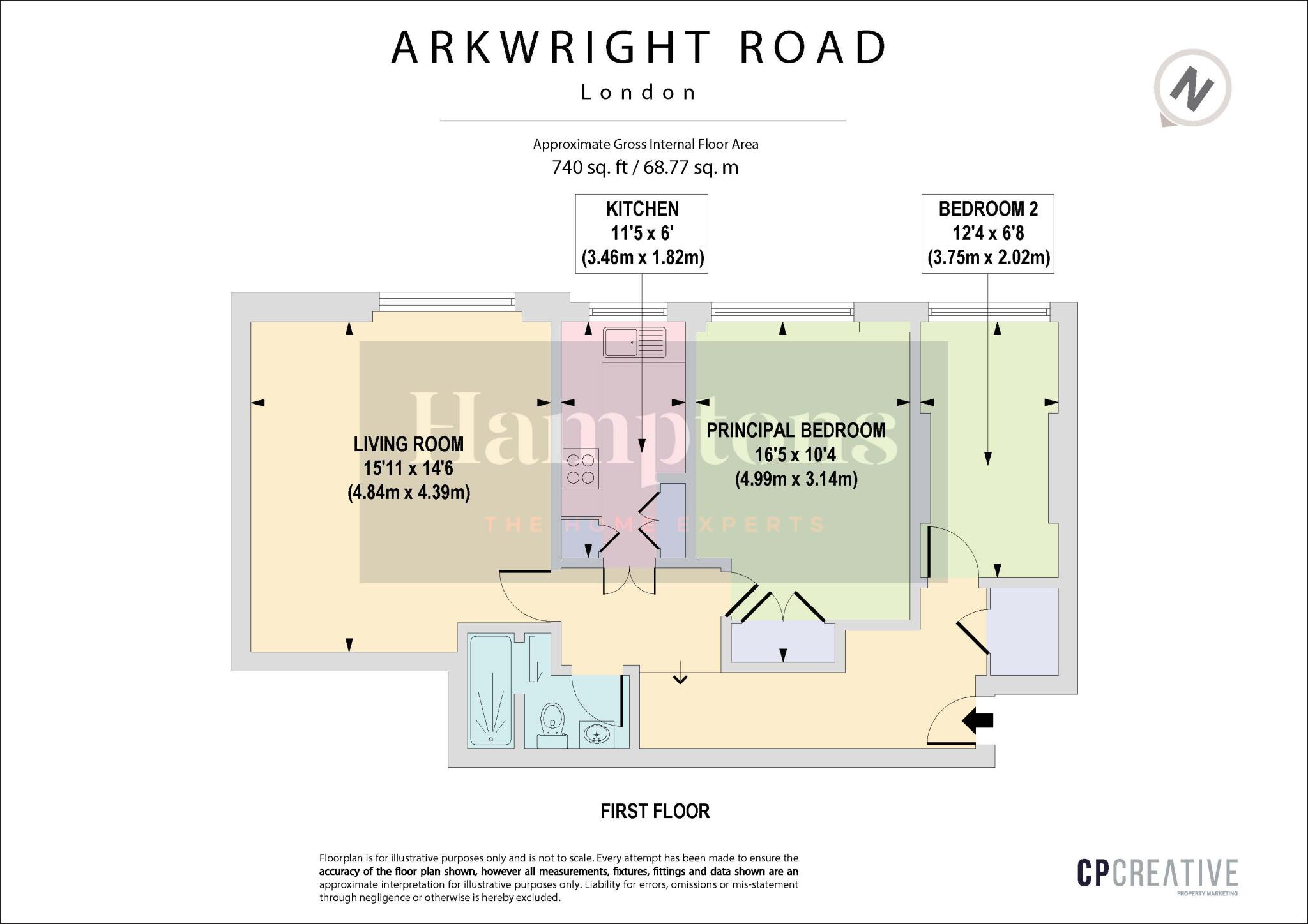 Arkwright Road, London, NW3 floorplan