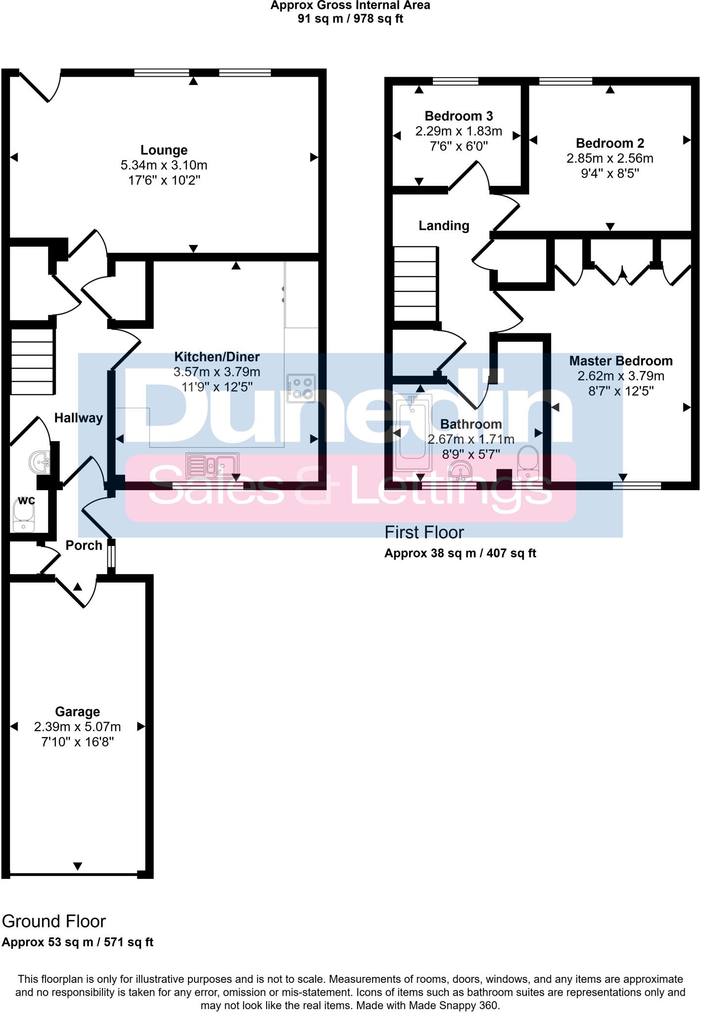 Canvey Close, Rednal, Birmingham, B45 floorplan
