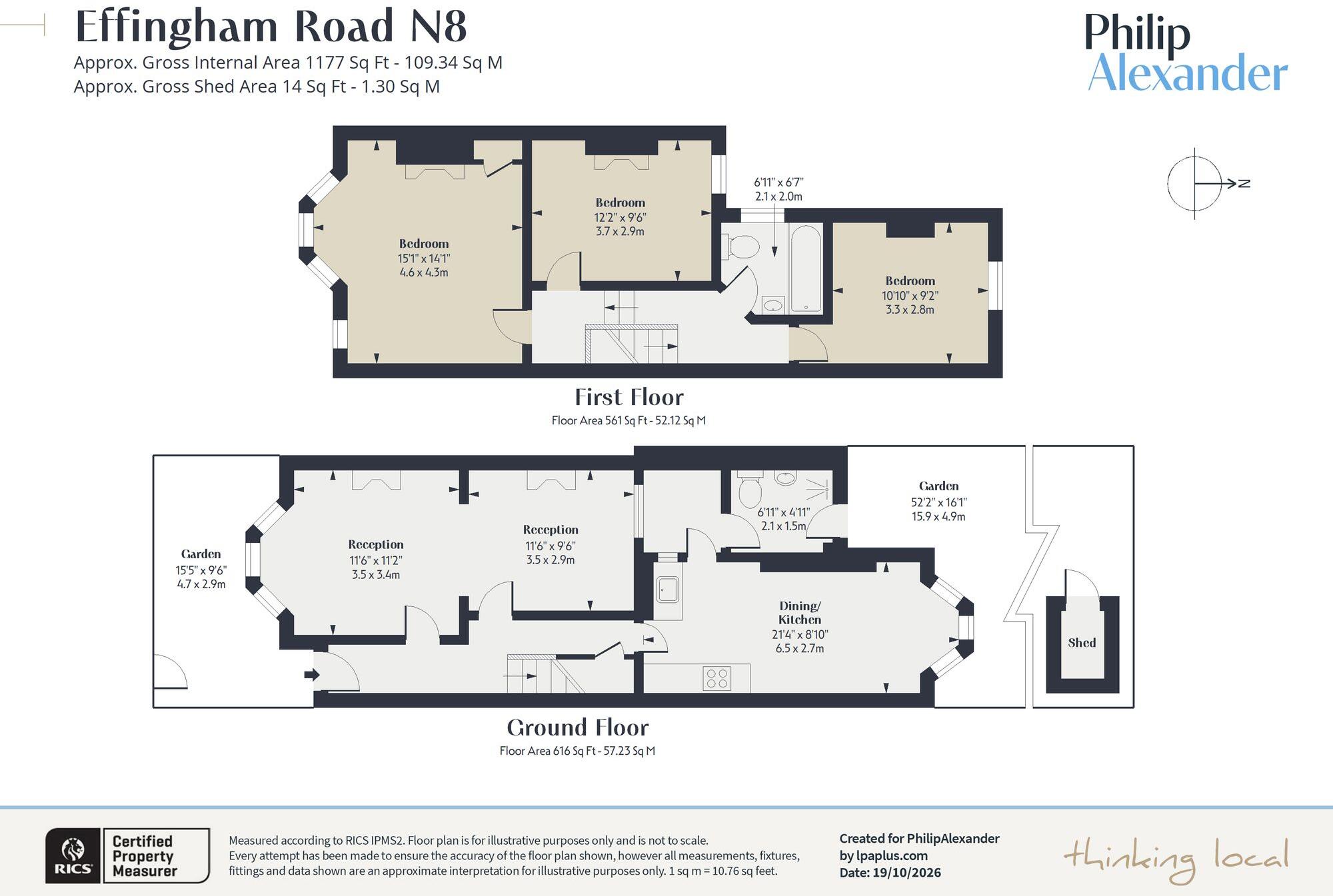 Effingham Road, London, N8 floorplan
