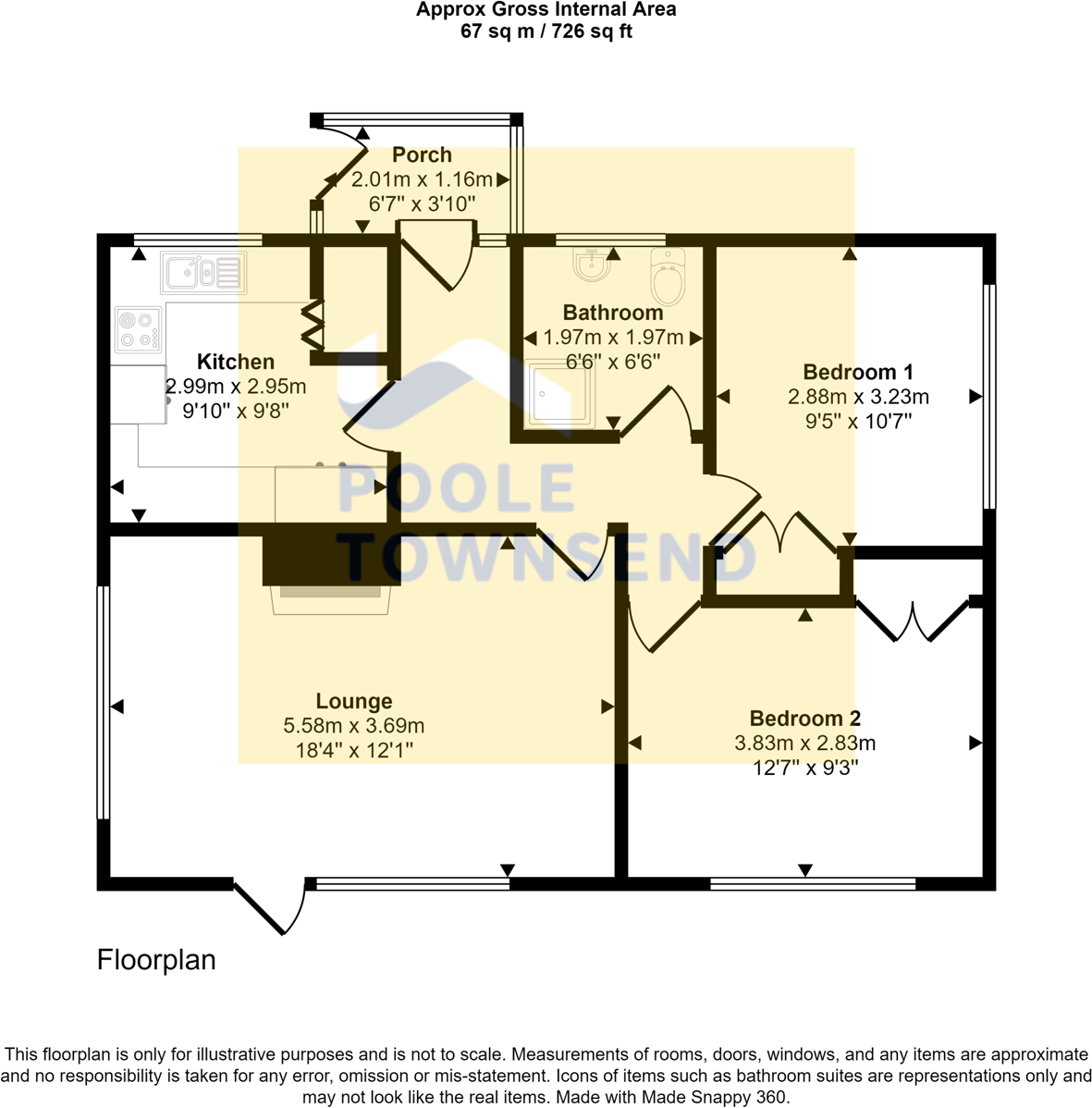 Canal Foot, Ulverston, detached bungalow with planning permission for a 4 bed detached house floorplan