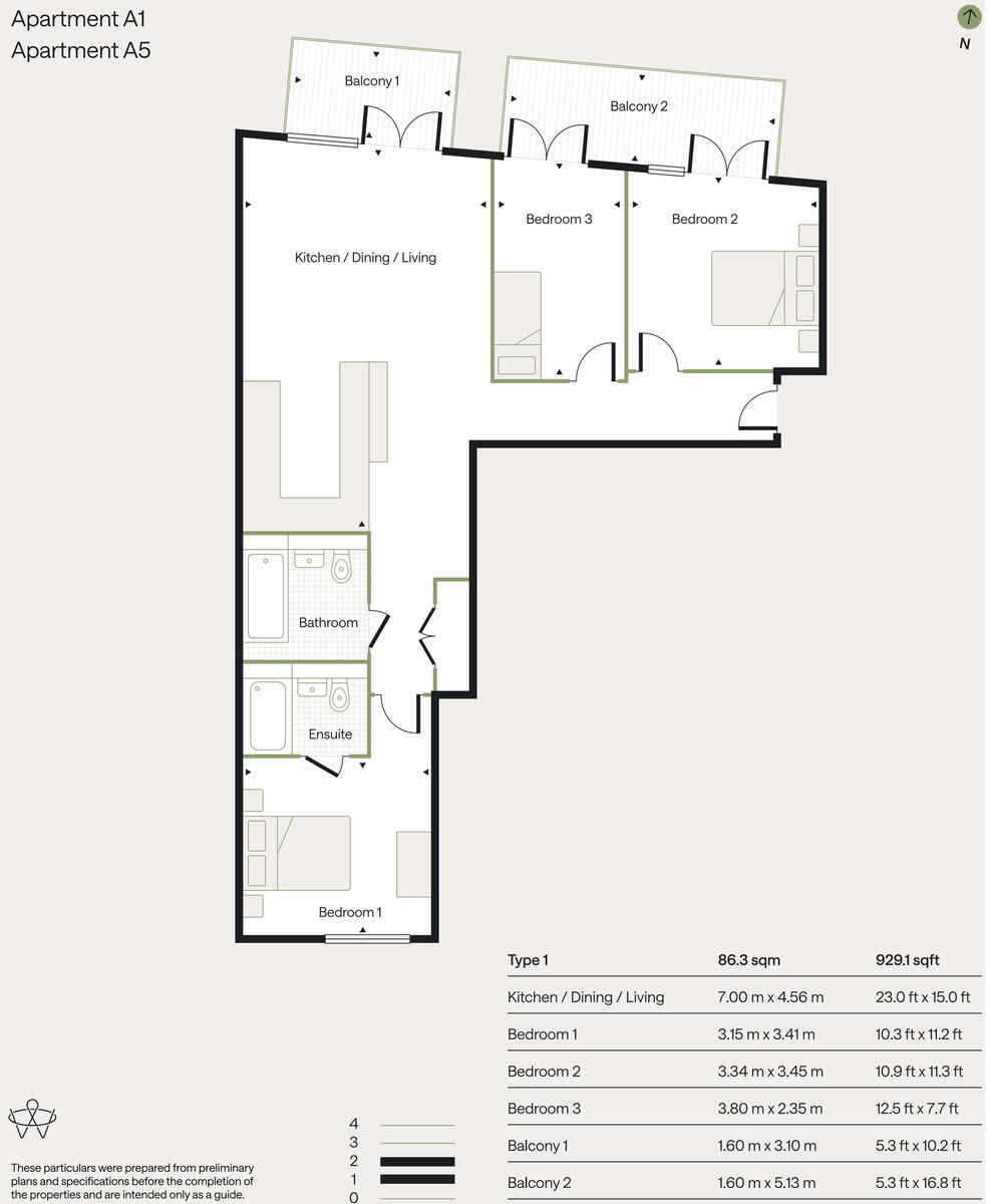 Unit 5a The Warwick, Ealing, W5 floorplan