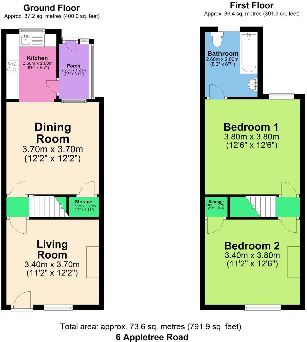 Appletree Road, Stanfree, S44 floorplan