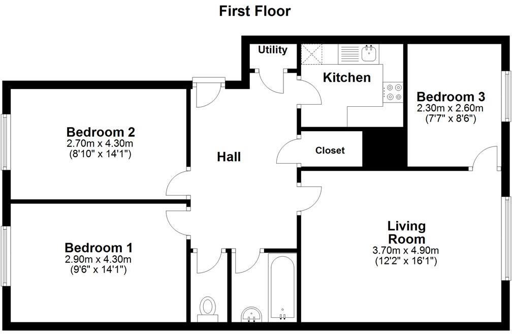 Merlin Close Wallington SM6 floorplan