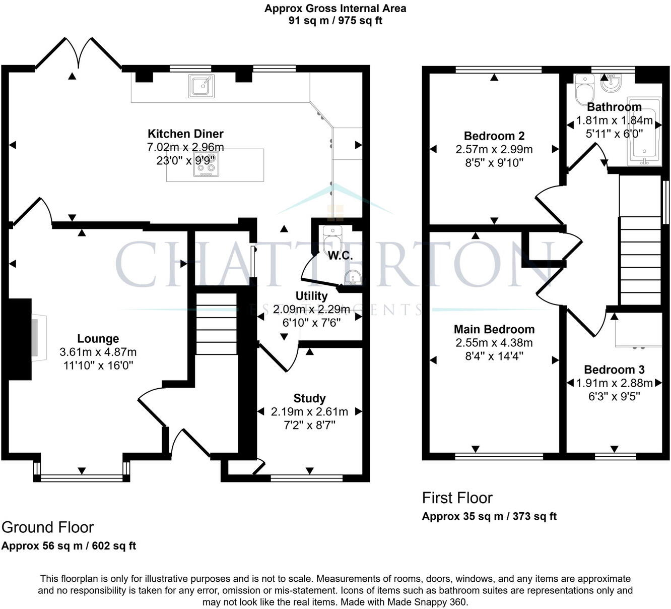 Birch Avenue, Evesham, WR11 1YJ floorplan