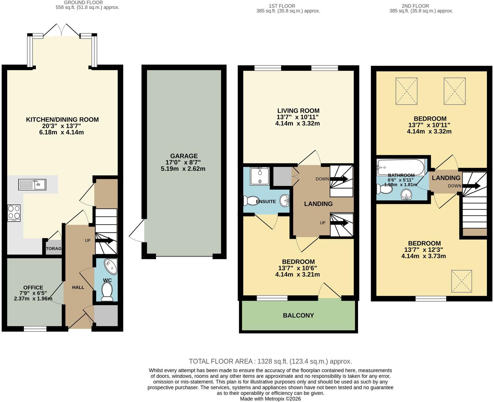 61, Griffiths Avenue, Doseley, TF4 floorplan