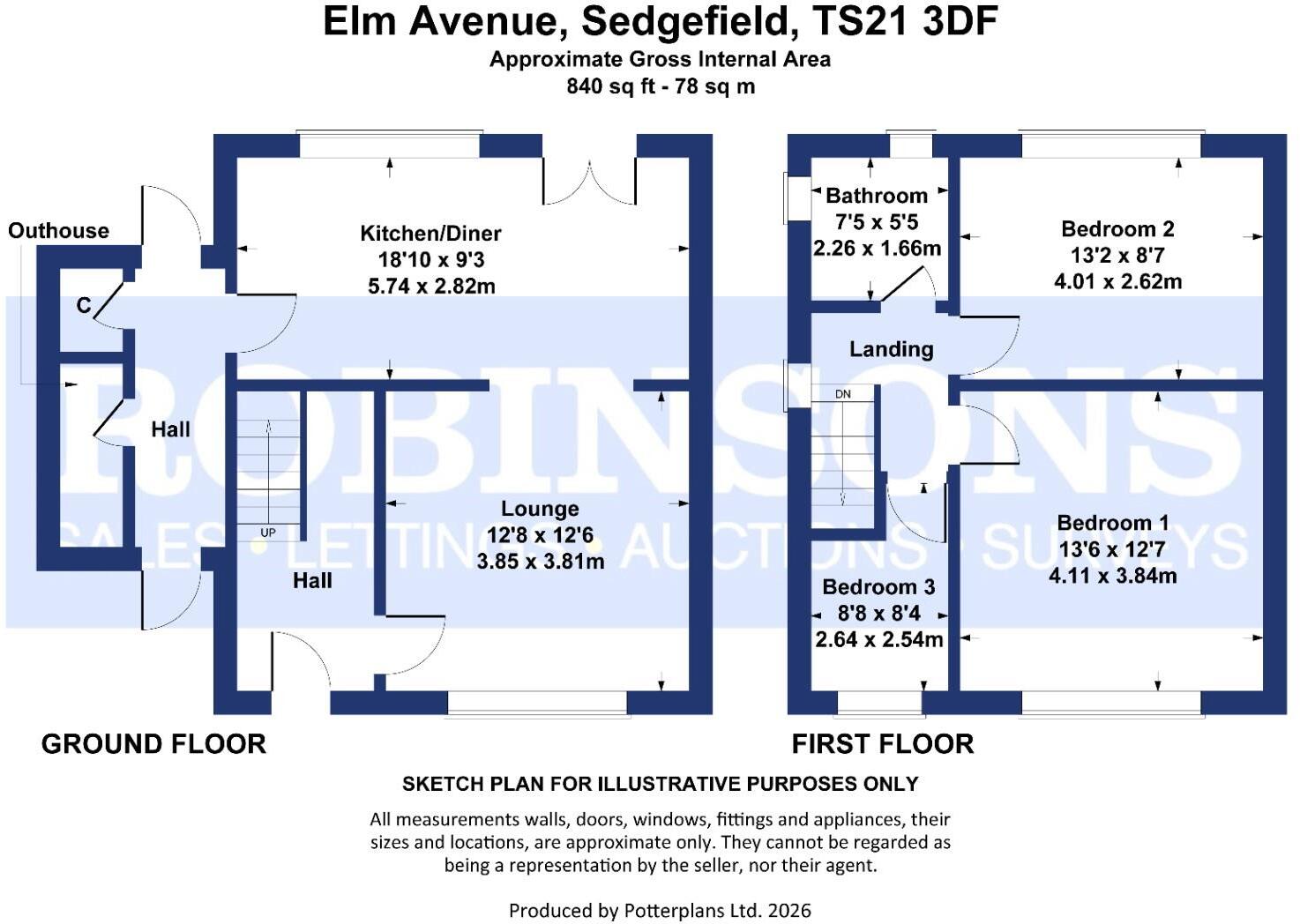 Elm Avenue, Sedgefield, Stockton-On-Tees floorplan