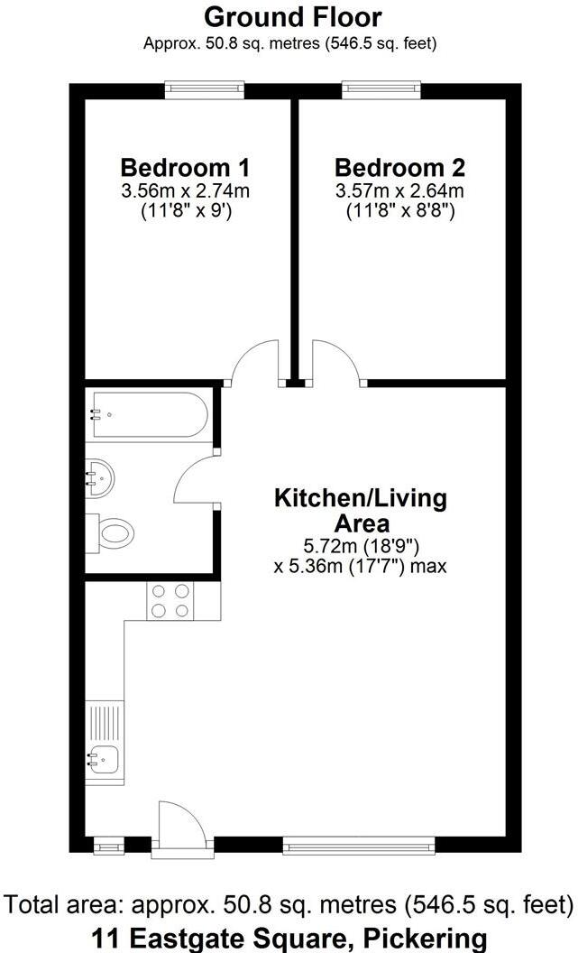 Eastgate Square, Pickering. YO18 7DP floorplan