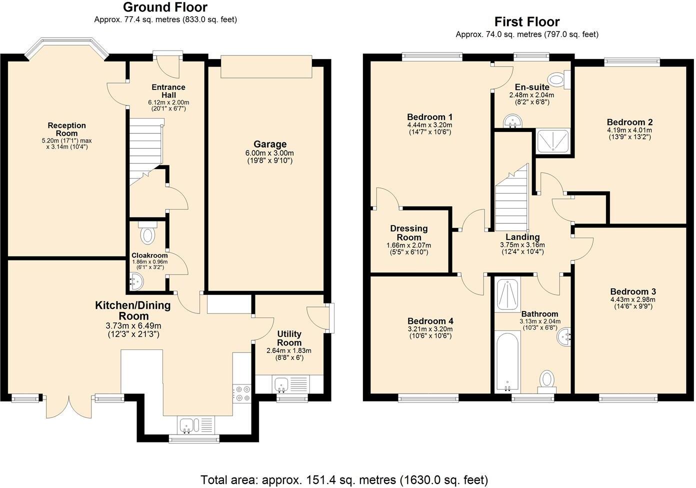 Poppleton Croft, Brimington, Chesterfield floorplan