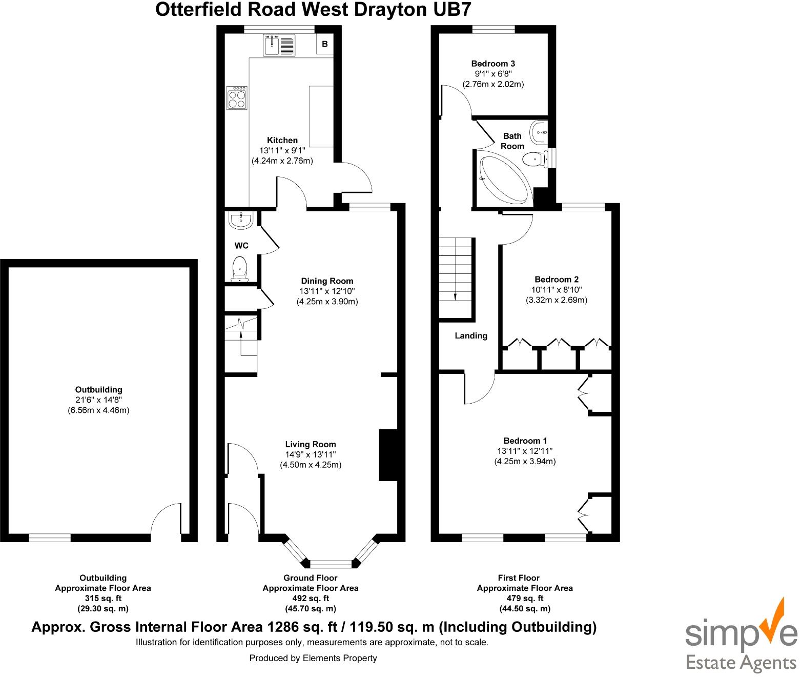 Otterfield Road, West Drayton, UB7 floorplan