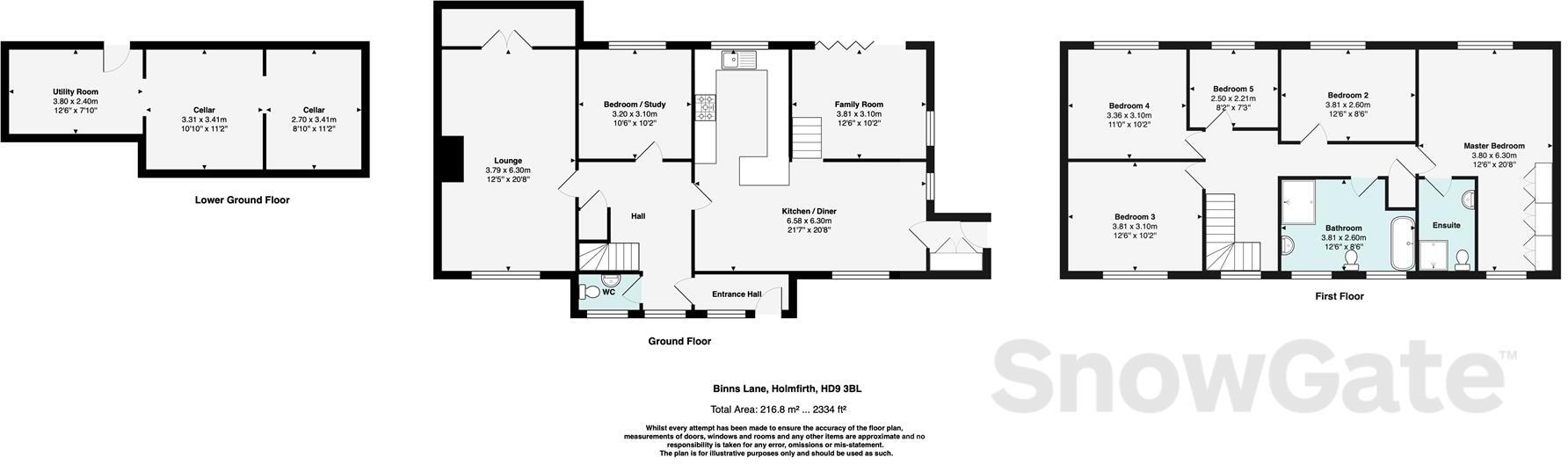 Holmbrae, Binns Lane, Holmfirth HD9 floorplan