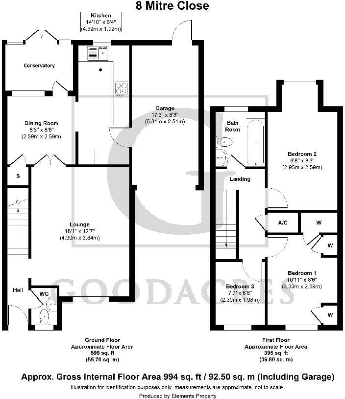 Mitre Close, Bedford floorplan