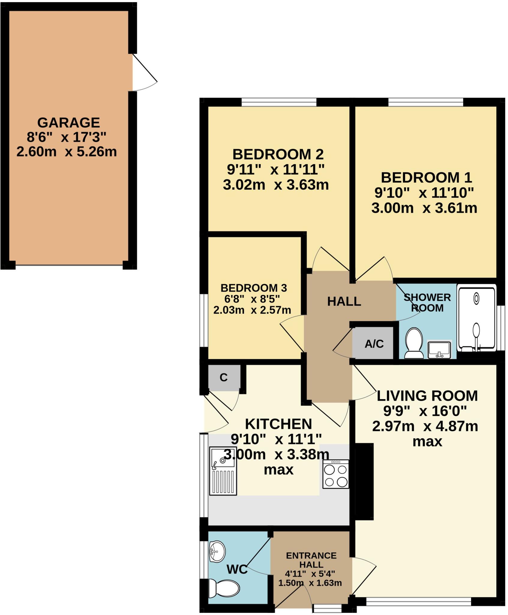 Compass West, Tregadillett, Launceston, Cornwall, PL15 floorplan