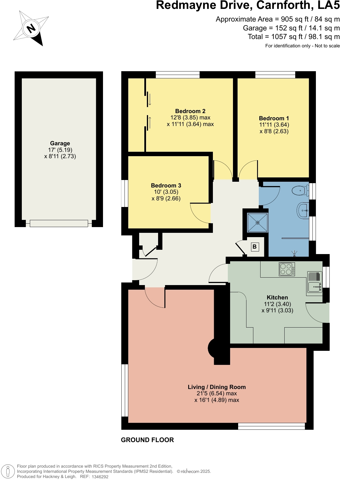 12 Redmayne Drive, Carnforth, Lancashire, LA5 9XA floorplan