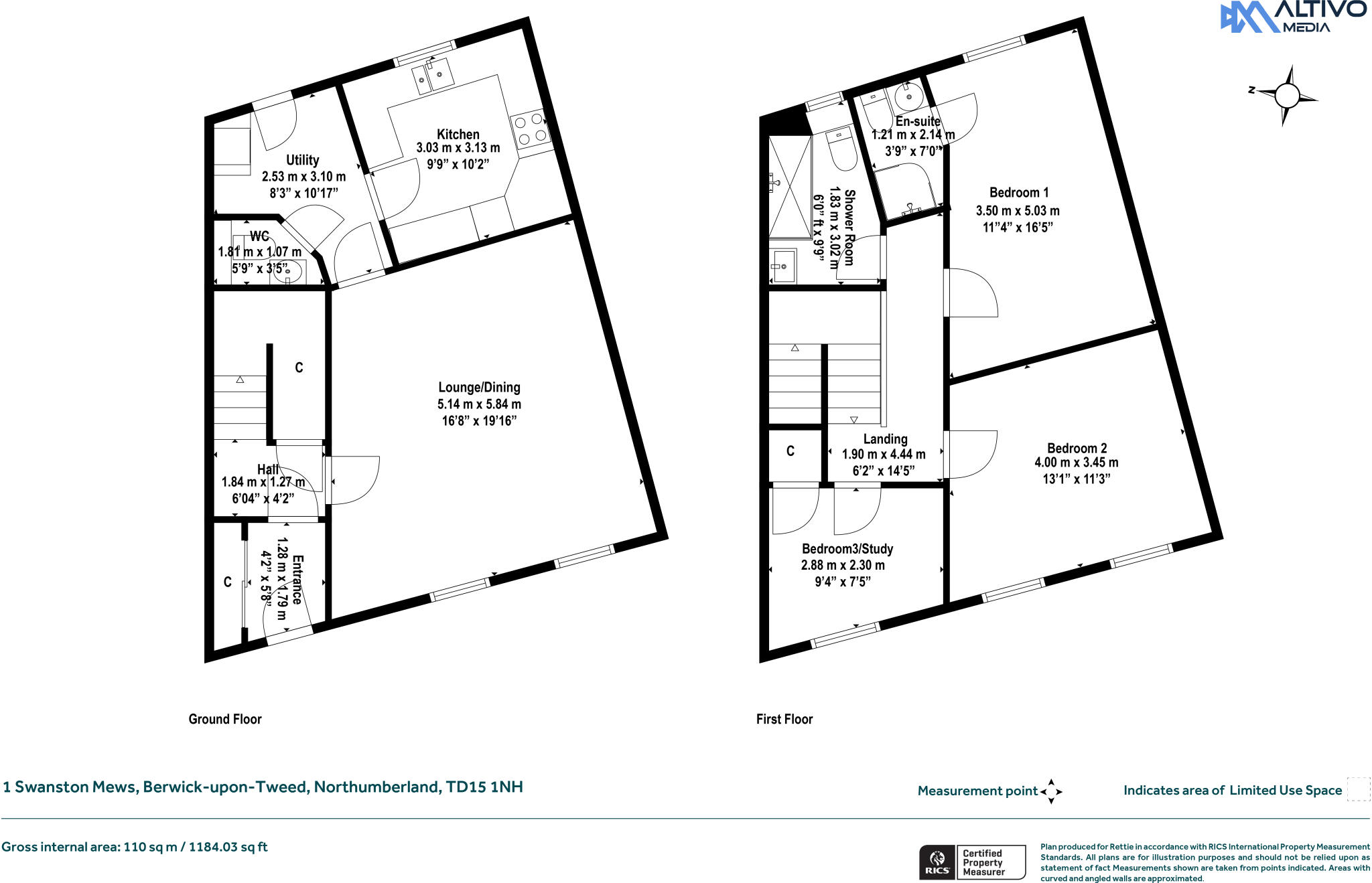1, Swanston Mews, Berwick-upon-Tweed, Northumberland floorplan