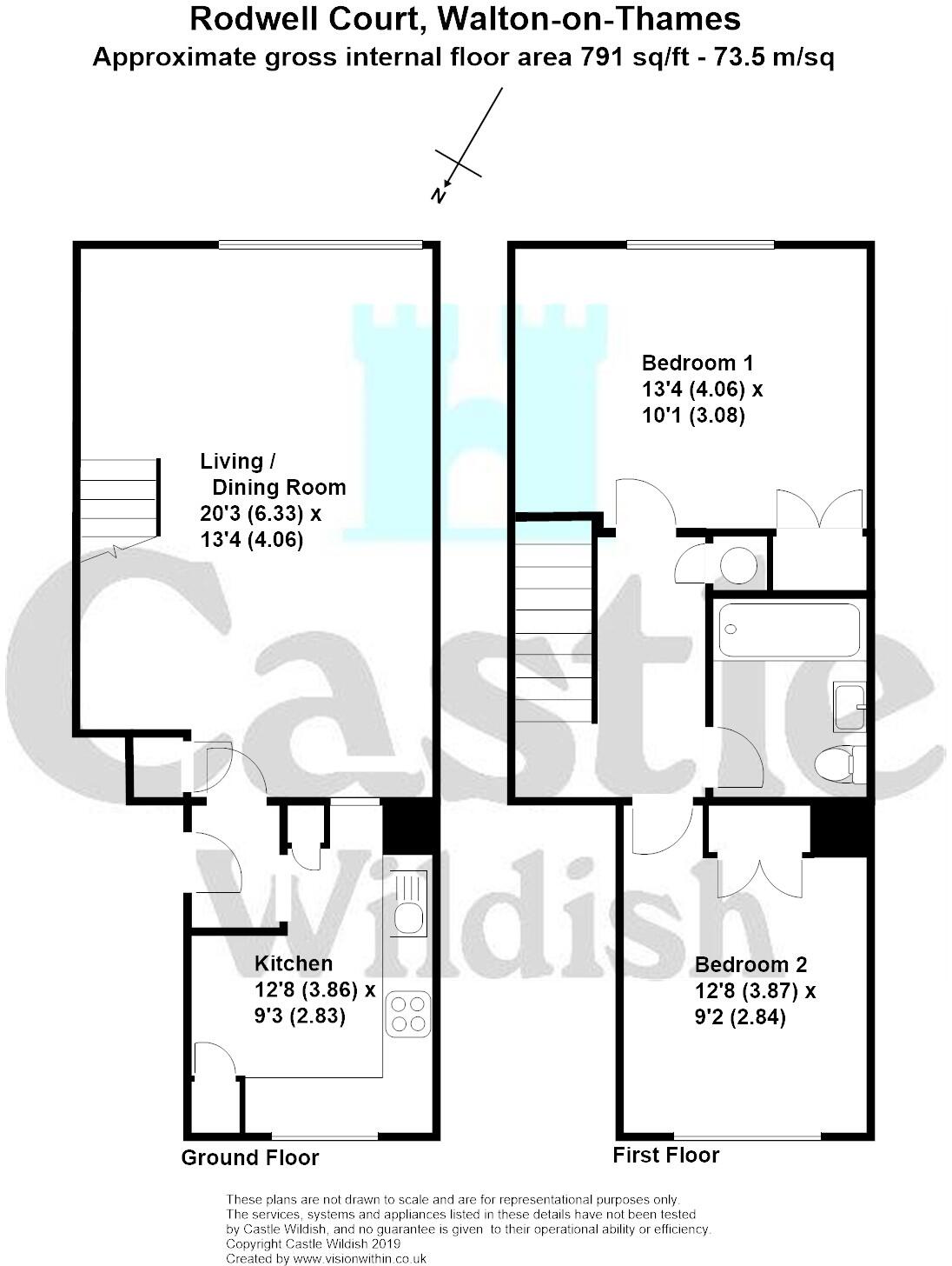 Rodwell Court, Hersham Road, Walton-on-thames, Surrey floorplan