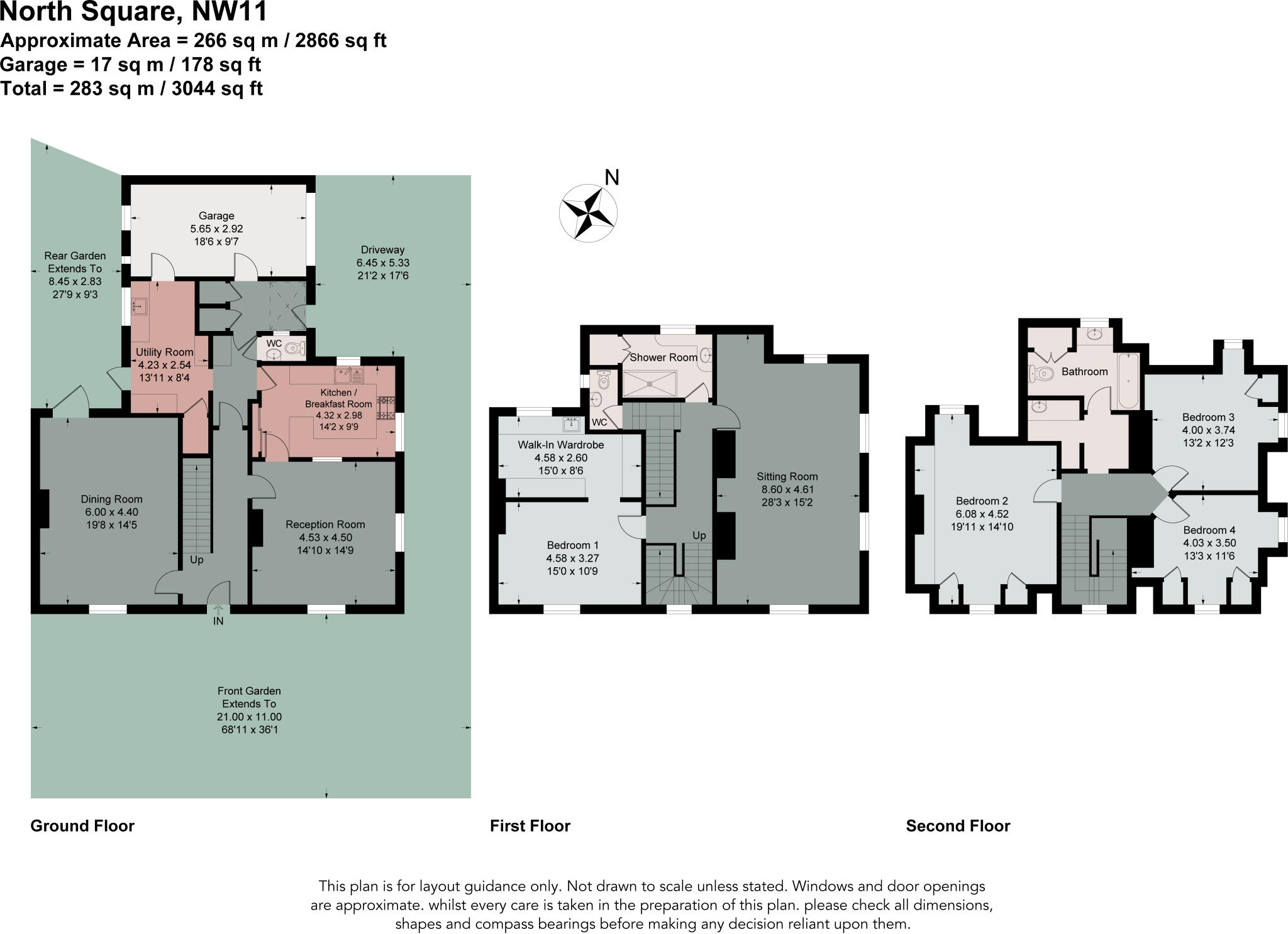 North Square, Hampstead Garden Suburb, London, NW11 floorplan