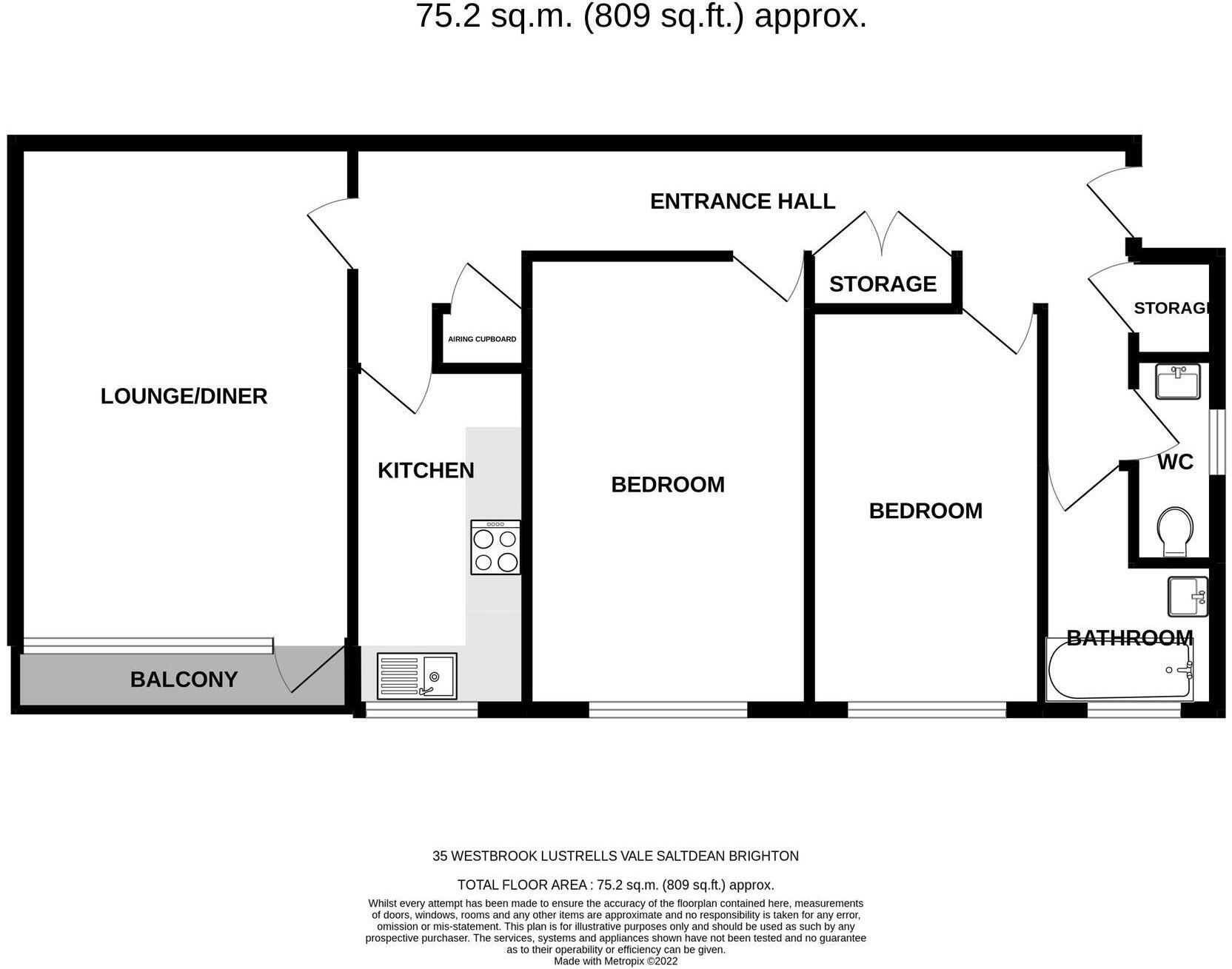 Lustrells Vale, Saltdean, East Sussex, BN2 floorplan