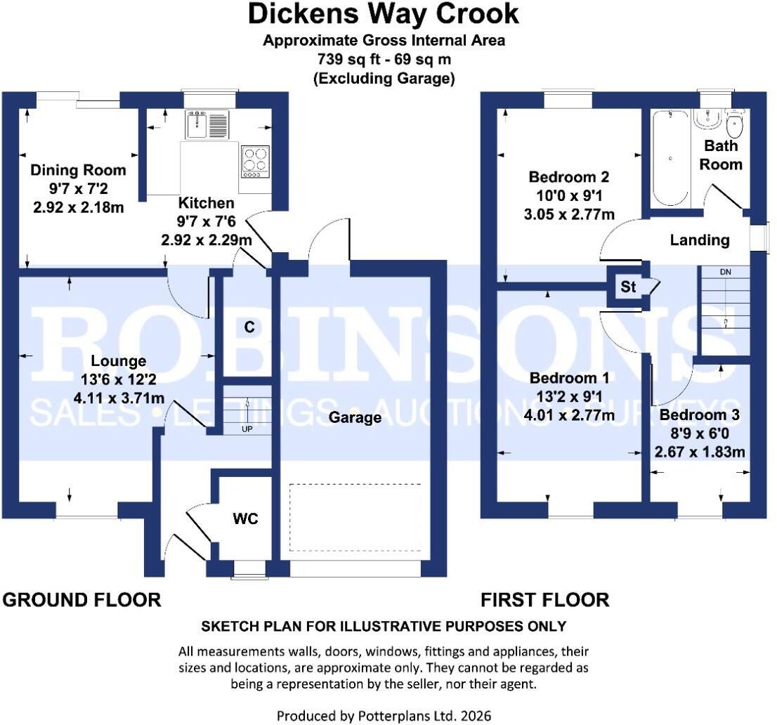 Dickens Way, Crook floorplan