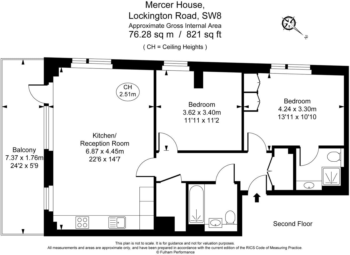 Mercer House, 20 St. Joseph's Street, SW8 floorplan