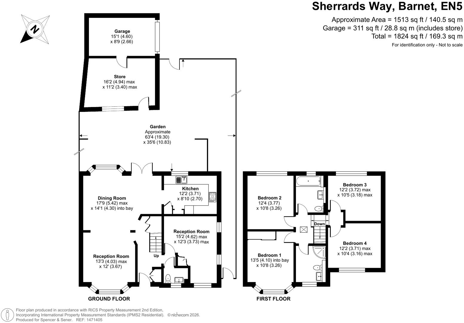 Sherrards Way, Barnet, EN5 floorplan