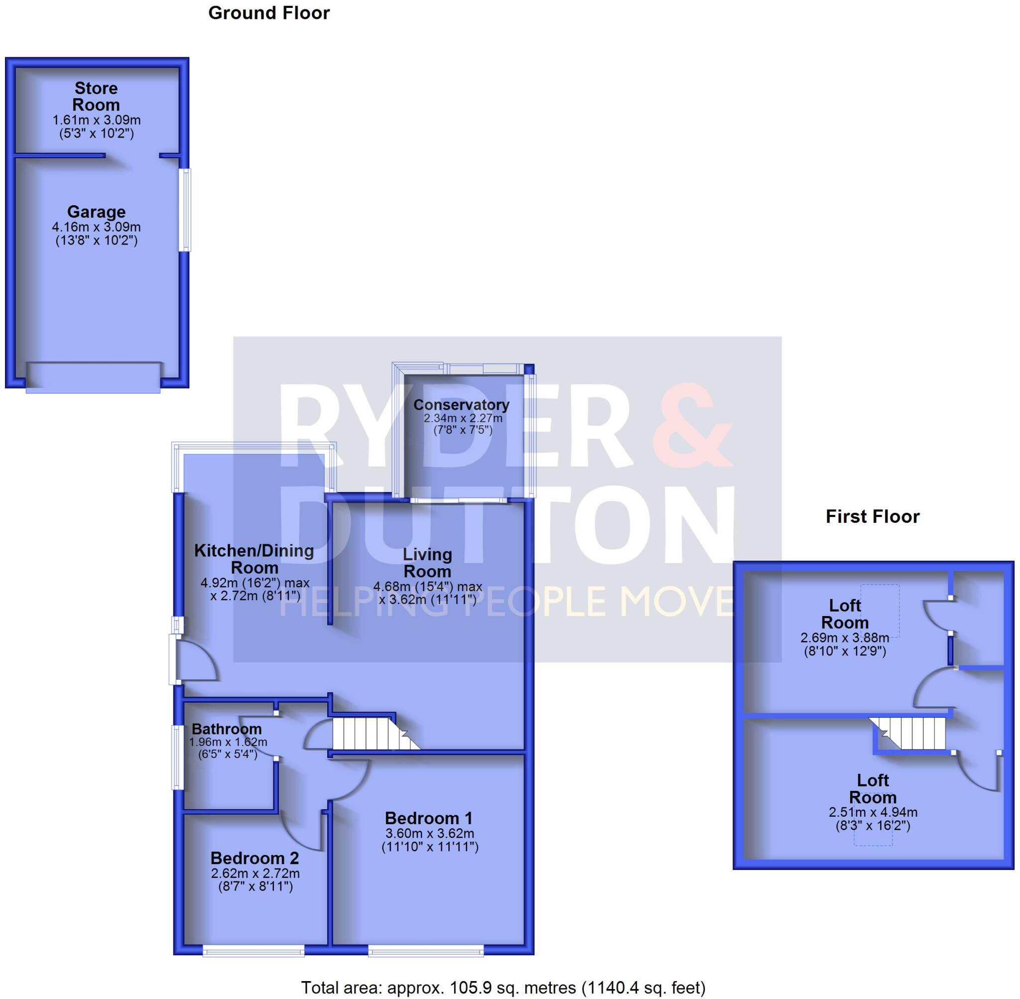Chiltern Avenue, Lindley, Huddersfield, West Yorkshire, HD3 floorplan