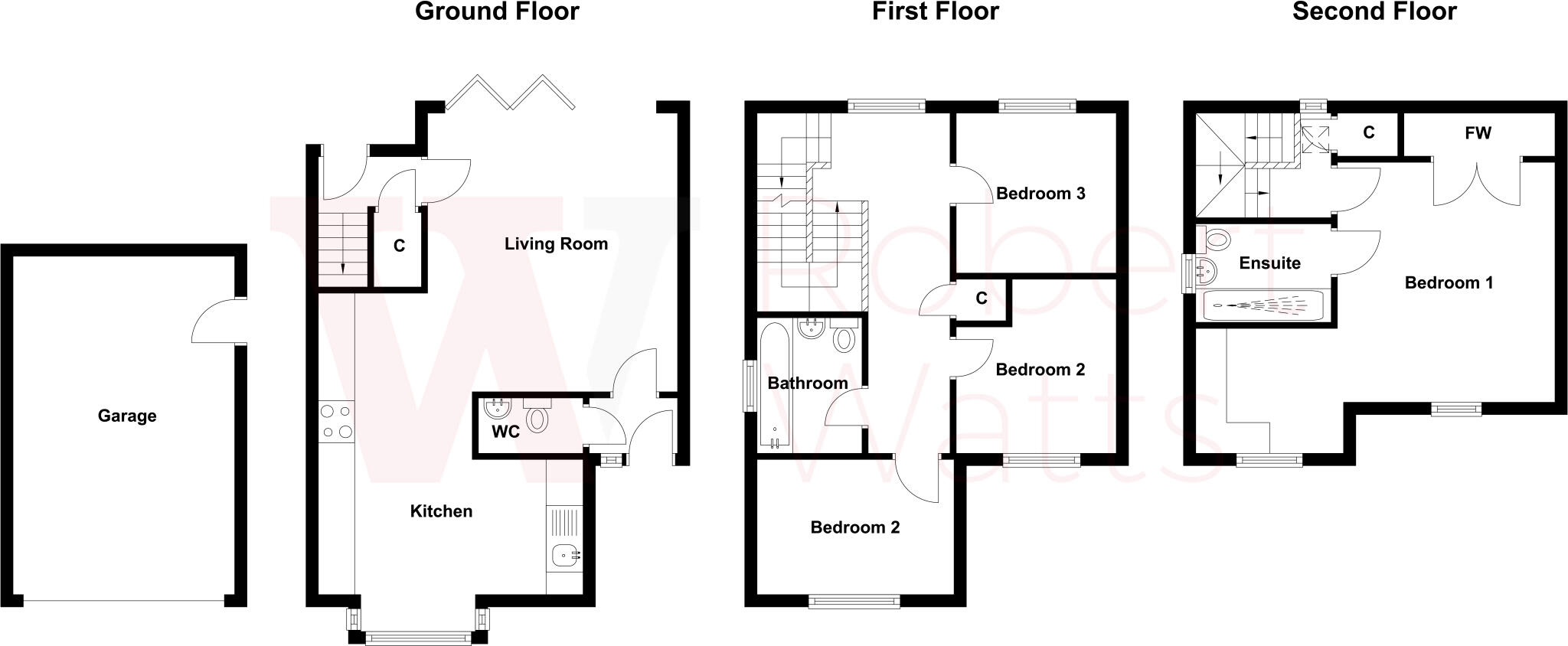 Weavers Way, Scholes, Cleckheaton, West Yorkshire, BD19 floorplan