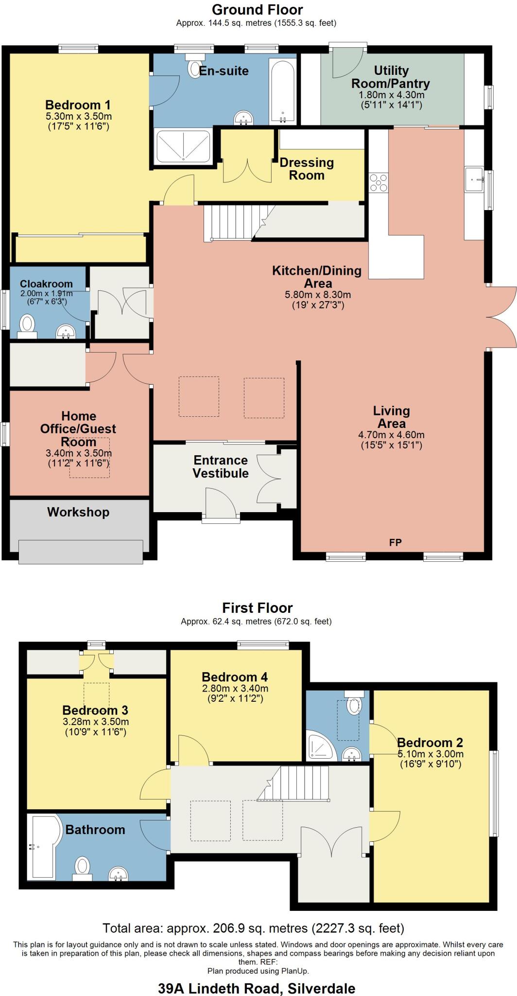 39a Lindeth Road, Silverdale, Carnforth, LA5 0TX floorplan