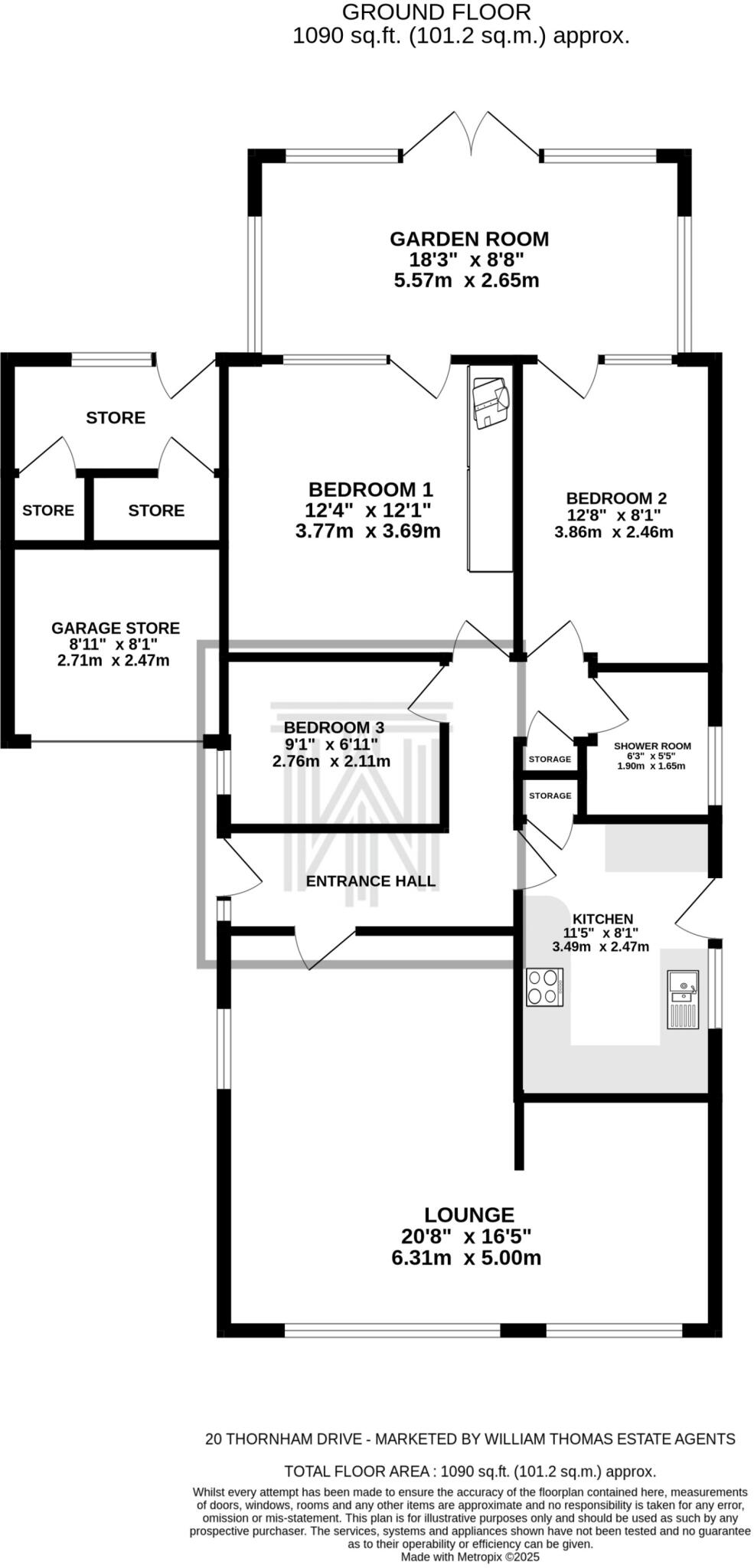 20, Thornham Drive, Bolton, BL1 floorplan