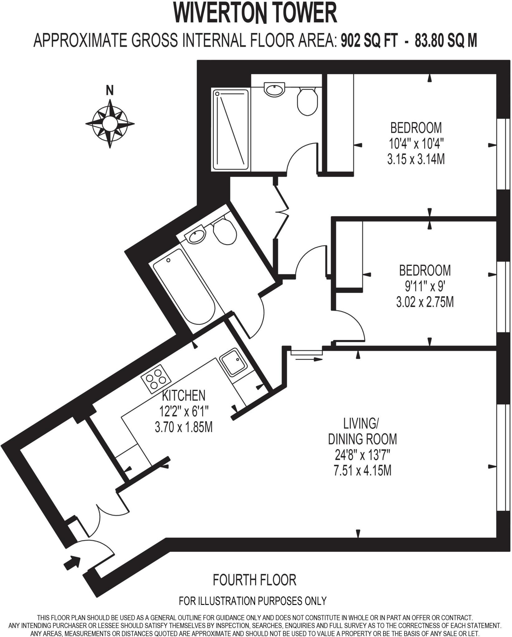 Wiverton Tower, Aldgate Place, London, E1 floorplan