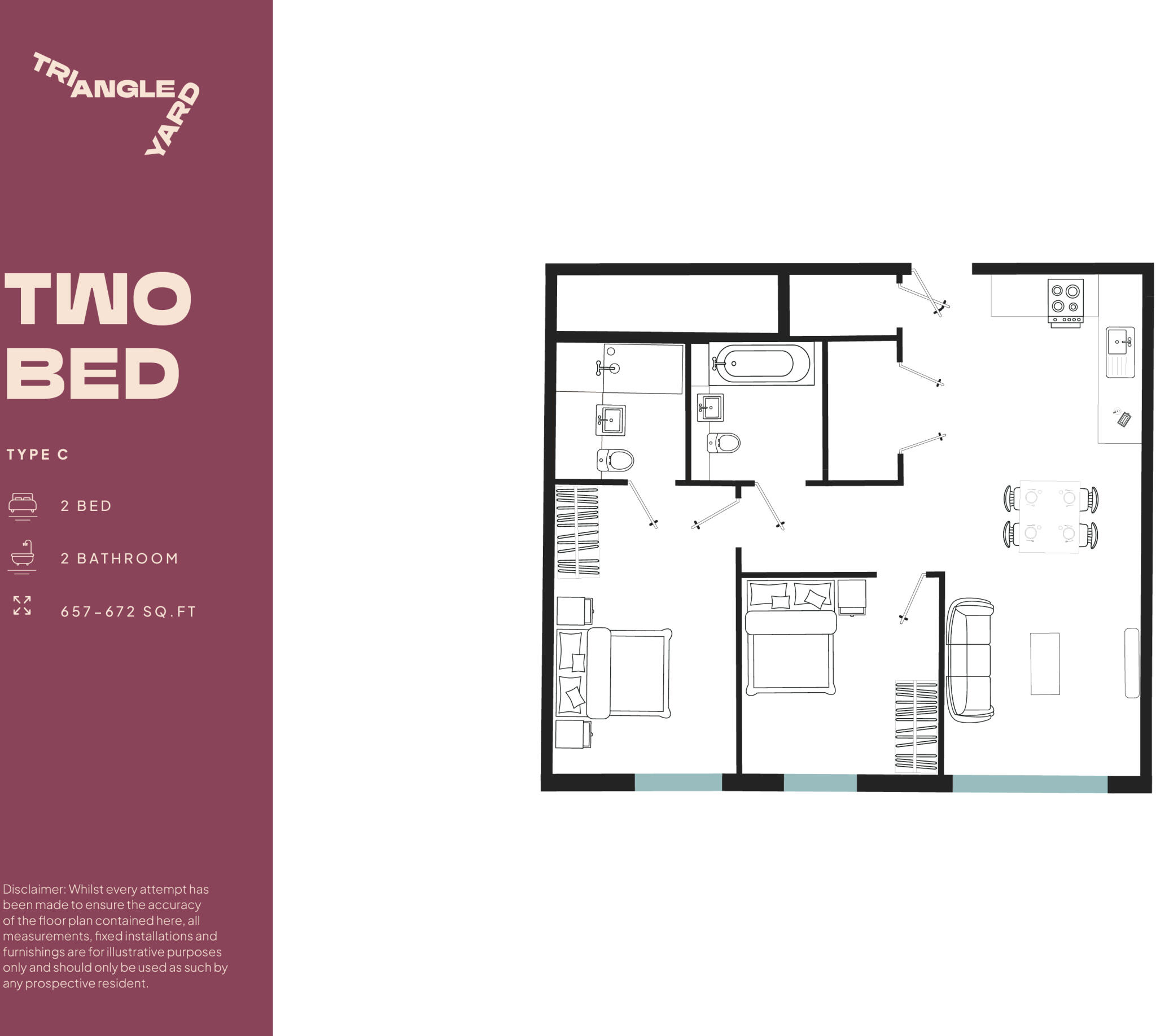 Flat 1512, Triangle Yard, Skinner Street, Leeds floorplan