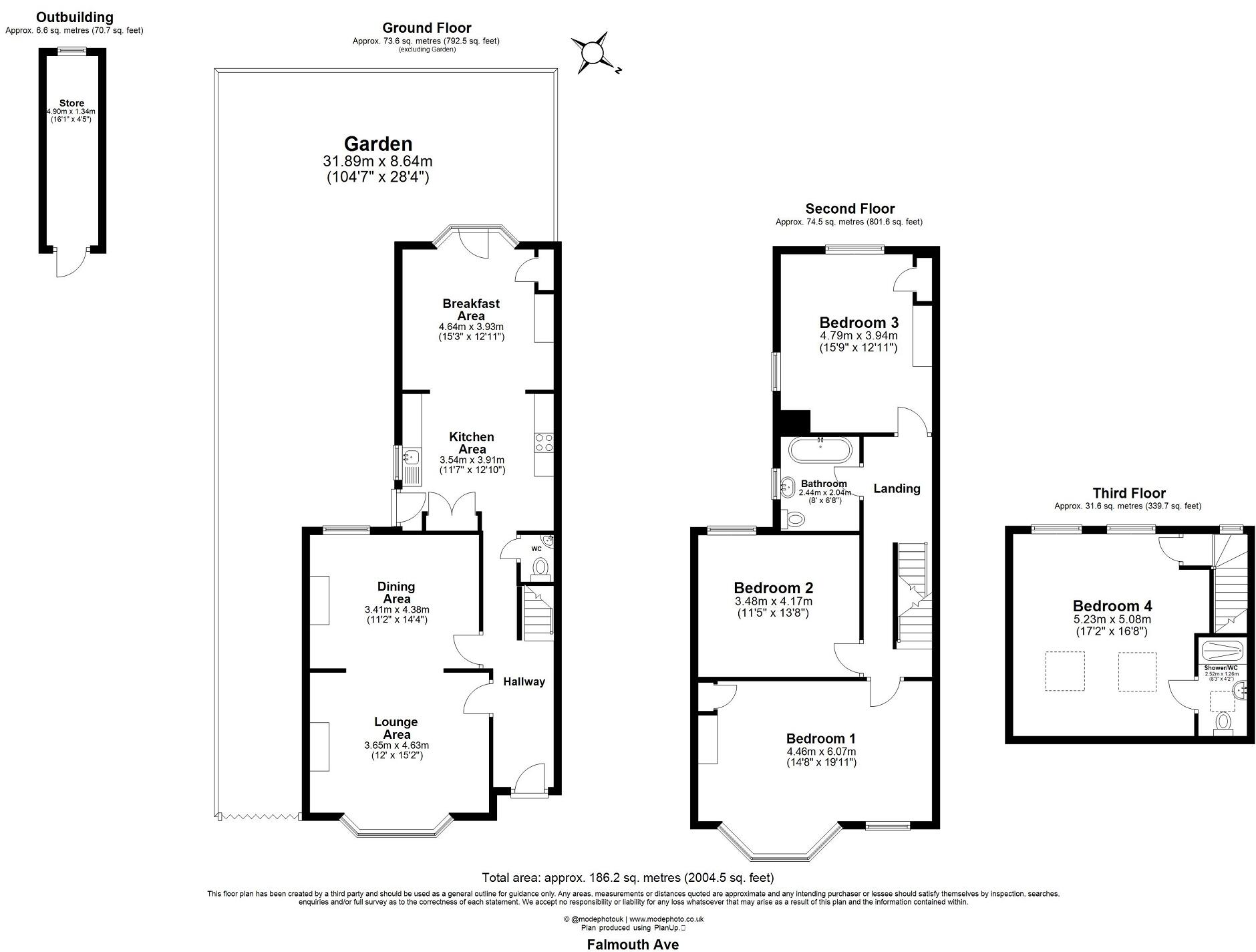 Falmouth Avenue, Highams Park , London. E4 9QR floorplan