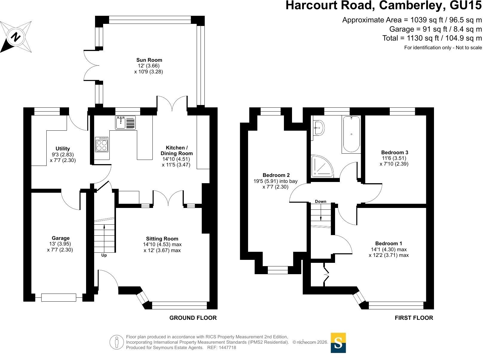 Harcourt Road, Camberley, Surrey, GU15 floorplan