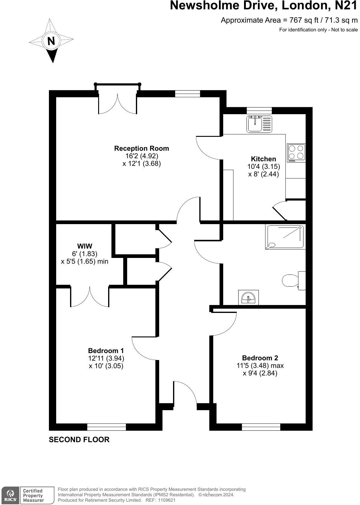 Blake Court, Newsholme Drive, Enfield, N21 floorplan