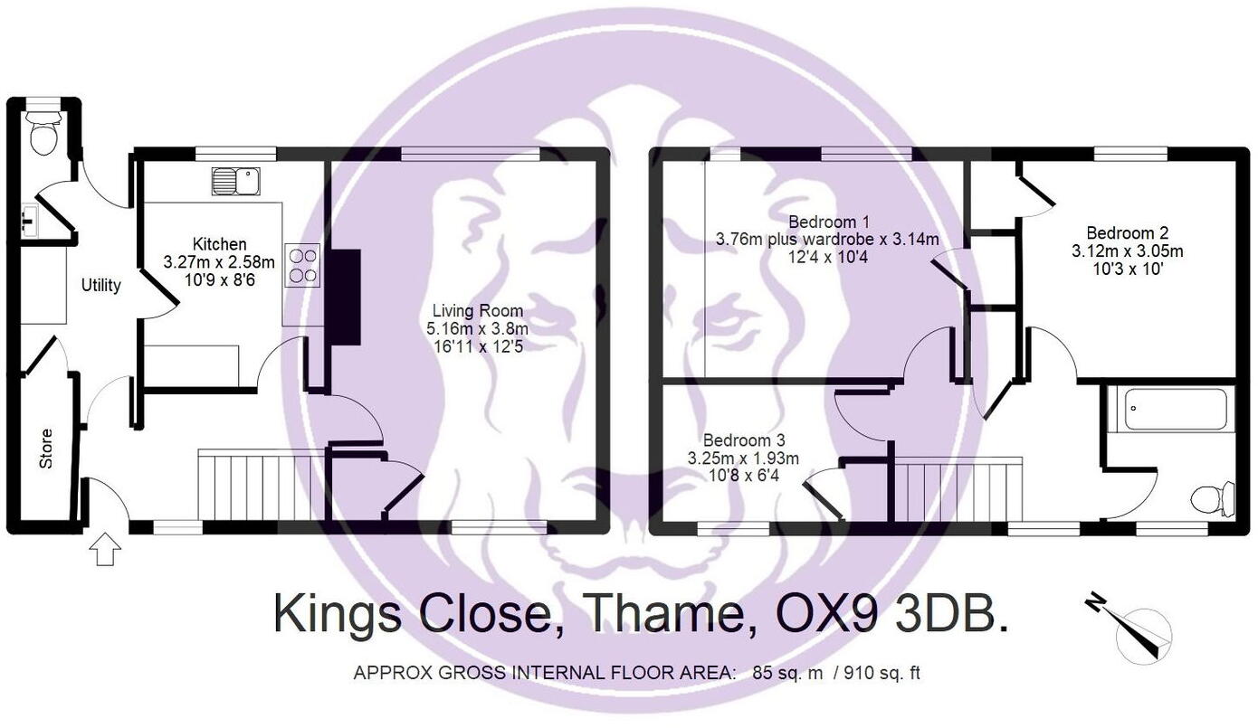 Kings Close, Thame, OX9 3DB floorplan