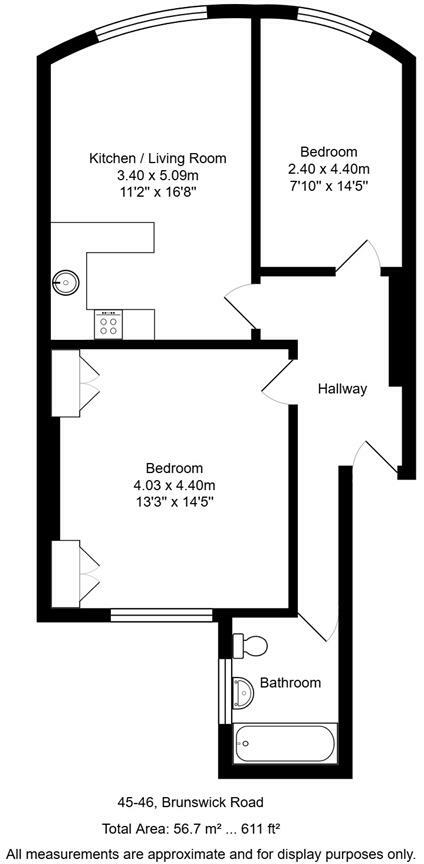 Brunswick Road, Hove floorplan
