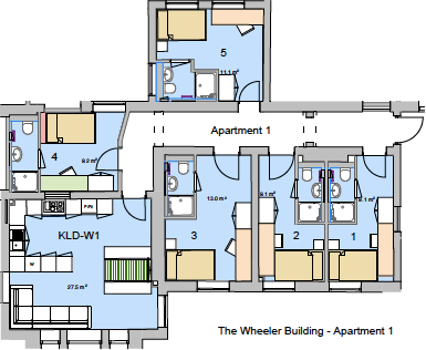 Albert Residencies, Wheeler 1 floorplan