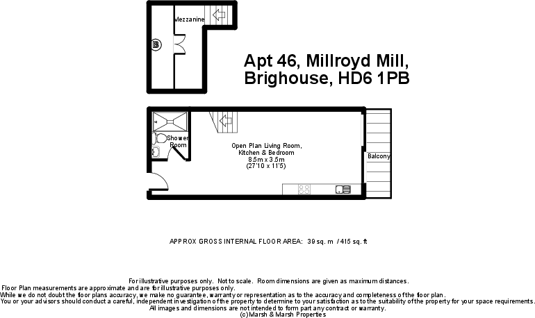 46 Millroyd Mill, Huddersfield Road, Brighouse HD6 1PB floorplan