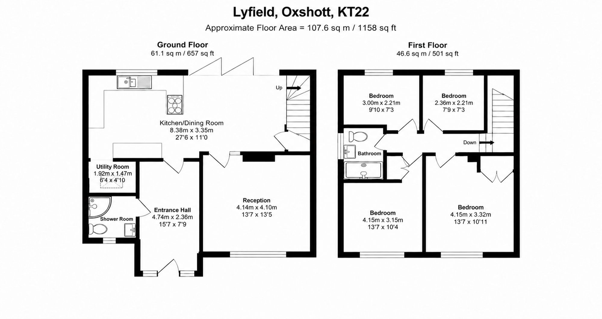 Lyfield, Oxshott, KT22 floorplan