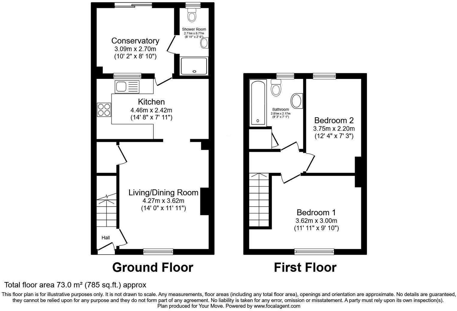 Fourth Avenue, Gillingham, Kent, ME7 floorplan
