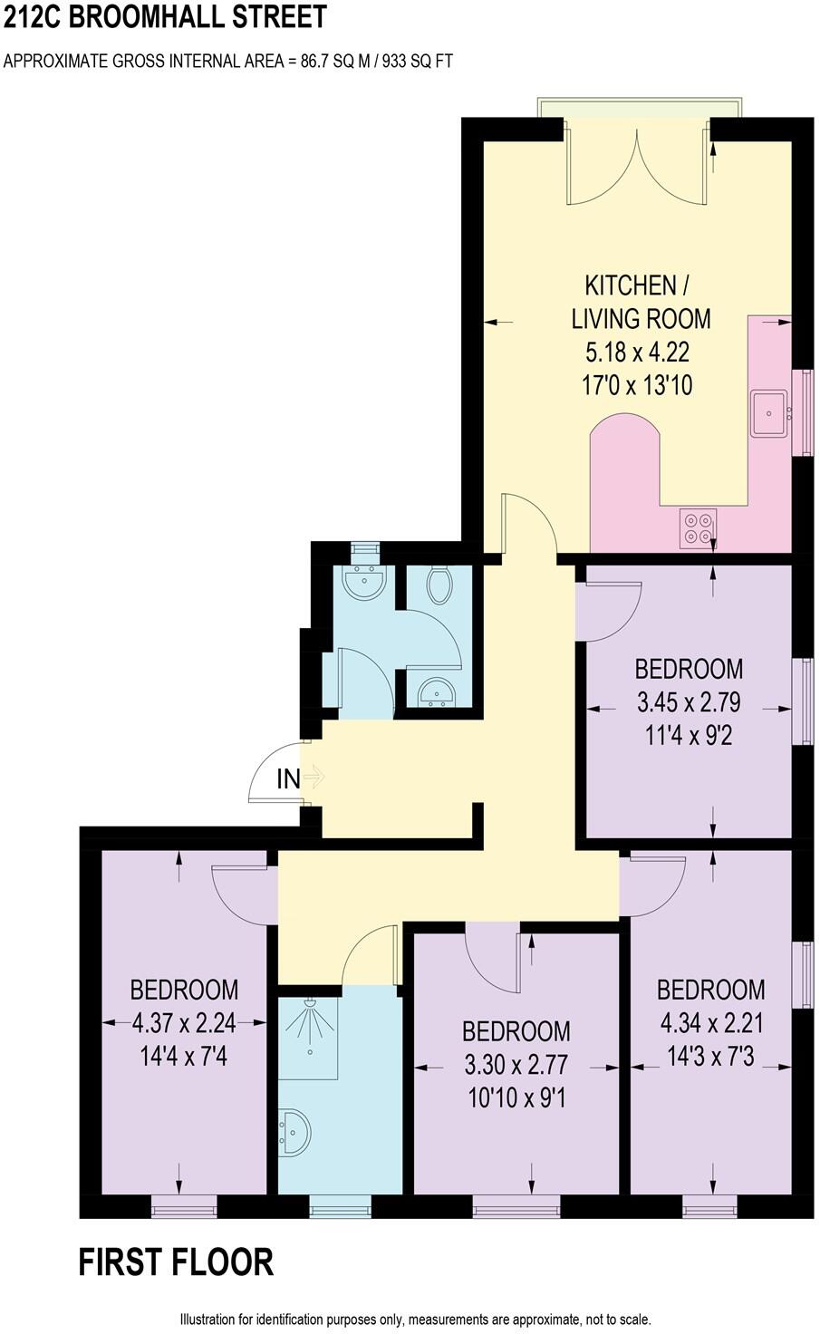 Flat C, 210 Broomhall Street, Broomhall, S3 7SQ floorplan