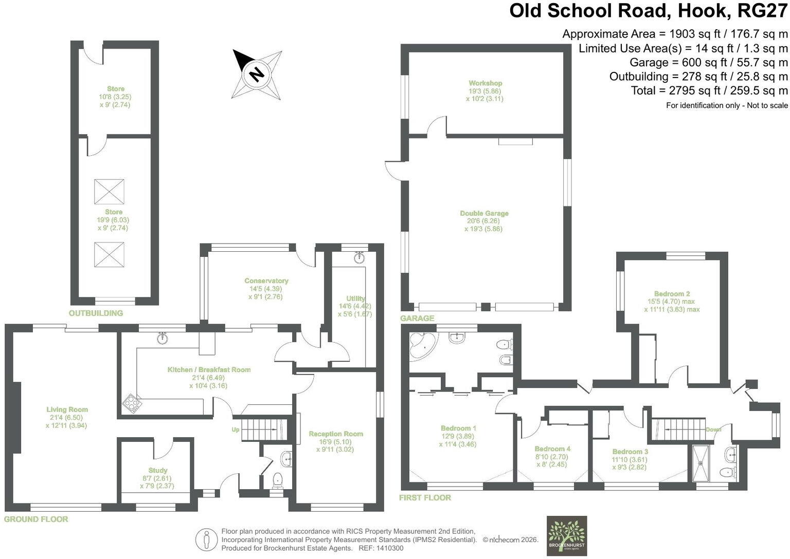 Old School Road Hook RG27 9NJ floorplan