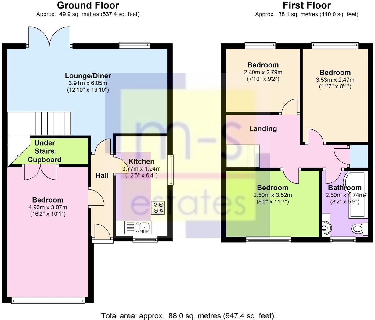 £127pppw Hinchin Brook, Lenton, Nottingham floorplan