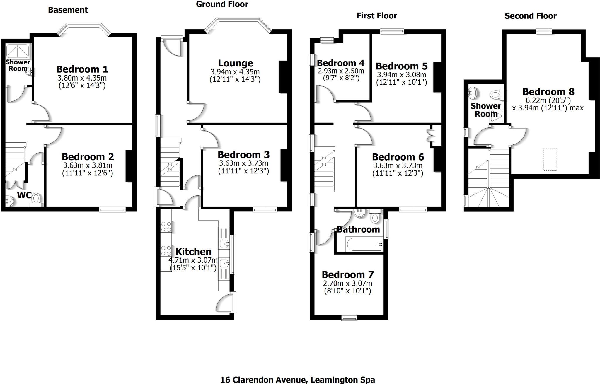 16 Clarendon Avenue, Leamington Spa floorplan